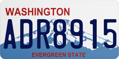 WA license plate ADR8915