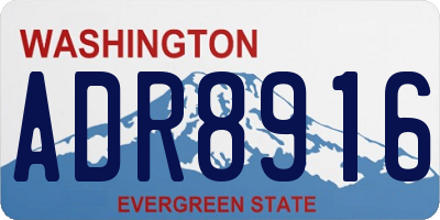 WA license plate ADR8916