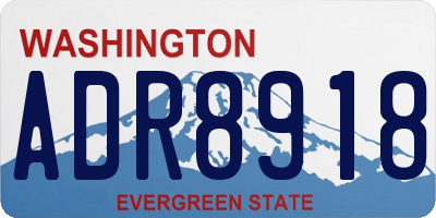 WA license plate ADR8918