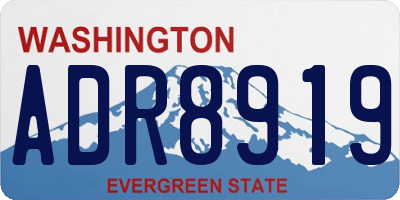 WA license plate ADR8919