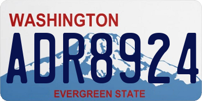 WA license plate ADR8924