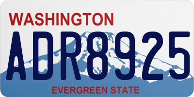WA license plate ADR8925