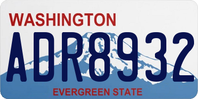 WA license plate ADR8932