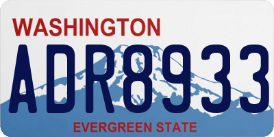 WA license plate ADR8933