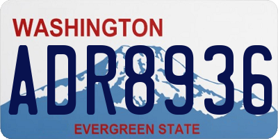 WA license plate ADR8936