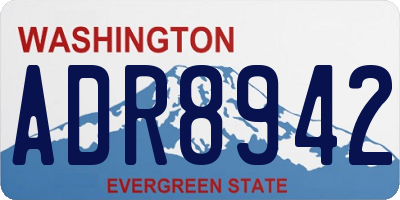 WA license plate ADR8942