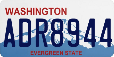 WA license plate ADR8944