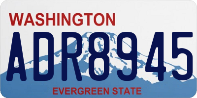 WA license plate ADR8945