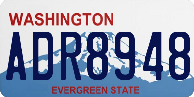 WA license plate ADR8948