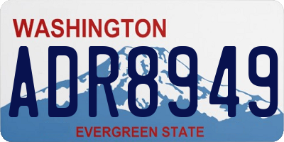 WA license plate ADR8949