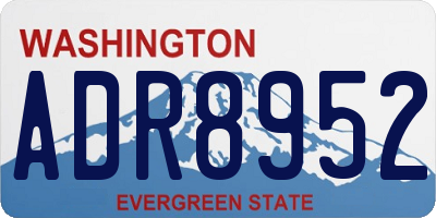 WA license plate ADR8952
