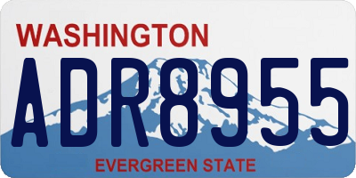 WA license plate ADR8955