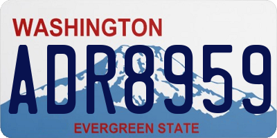 WA license plate ADR8959
