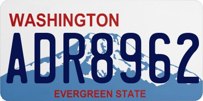 WA license plate ADR8962