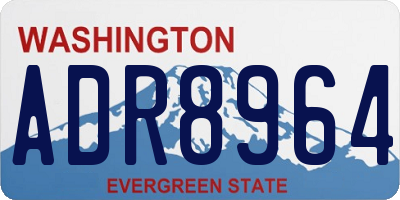 WA license plate ADR8964