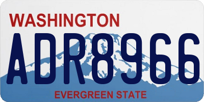 WA license plate ADR8966