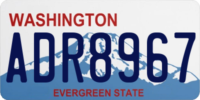 WA license plate ADR8967