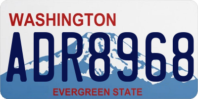 WA license plate ADR8968