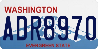WA license plate ADR8970