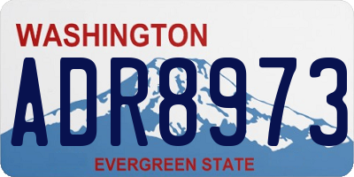 WA license plate ADR8973