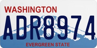 WA license plate ADR8974