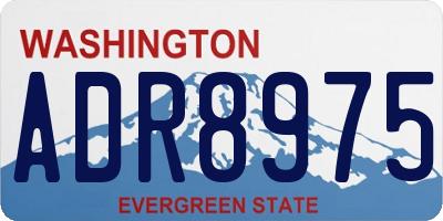 WA license plate ADR8975