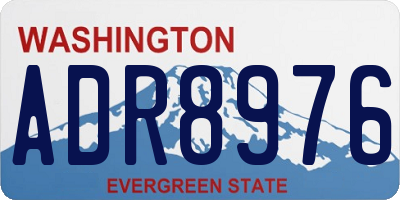 WA license plate ADR8976