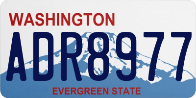 WA license plate ADR8977