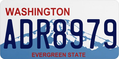 WA license plate ADR8979