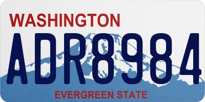 WA license plate ADR8984