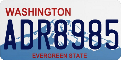 WA license plate ADR8985