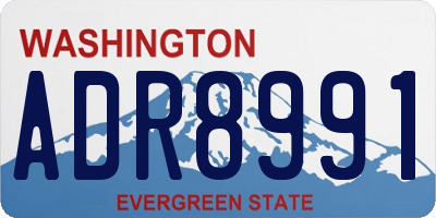 WA license plate ADR8991