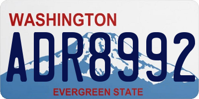 WA license plate ADR8992