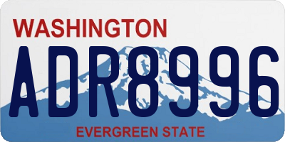 WA license plate ADR8996
