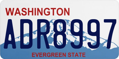 WA license plate ADR8997