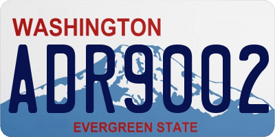 WA license plate ADR9002