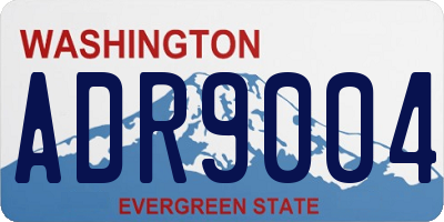WA license plate ADR9004