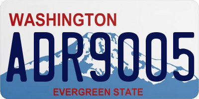 WA license plate ADR9005