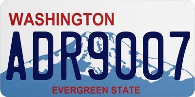 WA license plate ADR9007