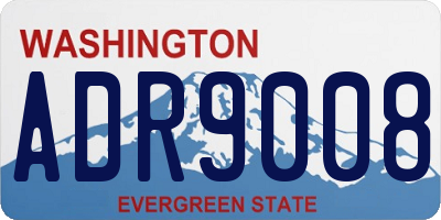 WA license plate ADR9008