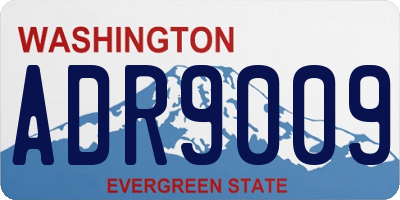 WA license plate ADR9009