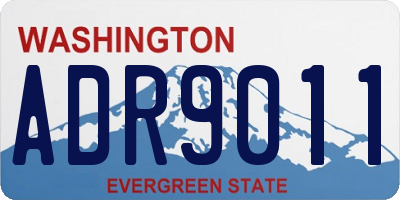 WA license plate ADR9011