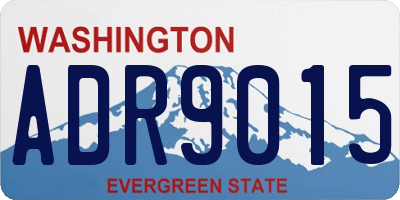 WA license plate ADR9015