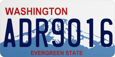WA license plate ADR9016