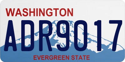 WA license plate ADR9017