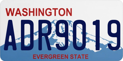 WA license plate ADR9019