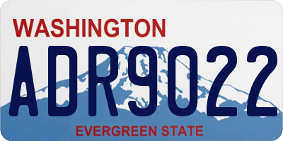 WA license plate ADR9022