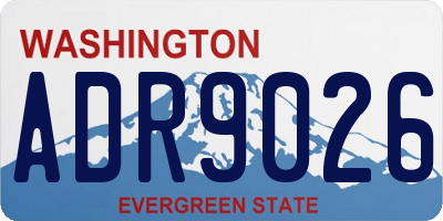 WA license plate ADR9026