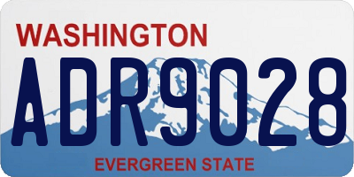 WA license plate ADR9028