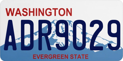 WA license plate ADR9029
